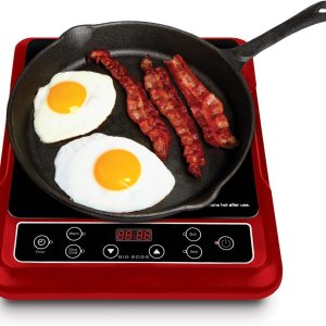 9148 Placa de cocción de inducción de 1300 vatios compatible con utensilios de cocina de inducción, color rojo 9148 Placa de cocción de inducción de 1300 vatios compatible con utensilios de cocina de inducción, color rojo