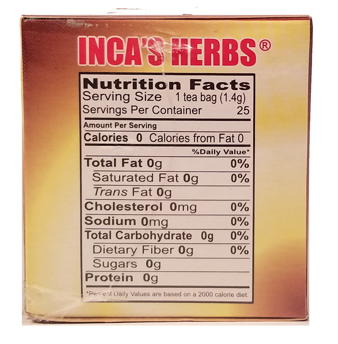 Inca’s Herb Té Yacón en Bolsas – 1.23 Oz – 1.23 oz