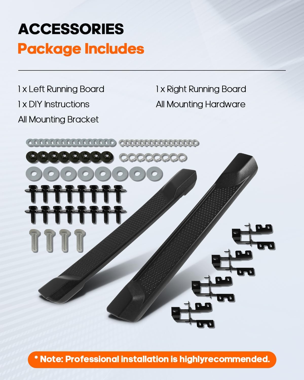 OCPTY Estribos compatibles con 2018-2024 para Jeep Wrangler JL 2 puertas laterales Nerf Bars, color negro