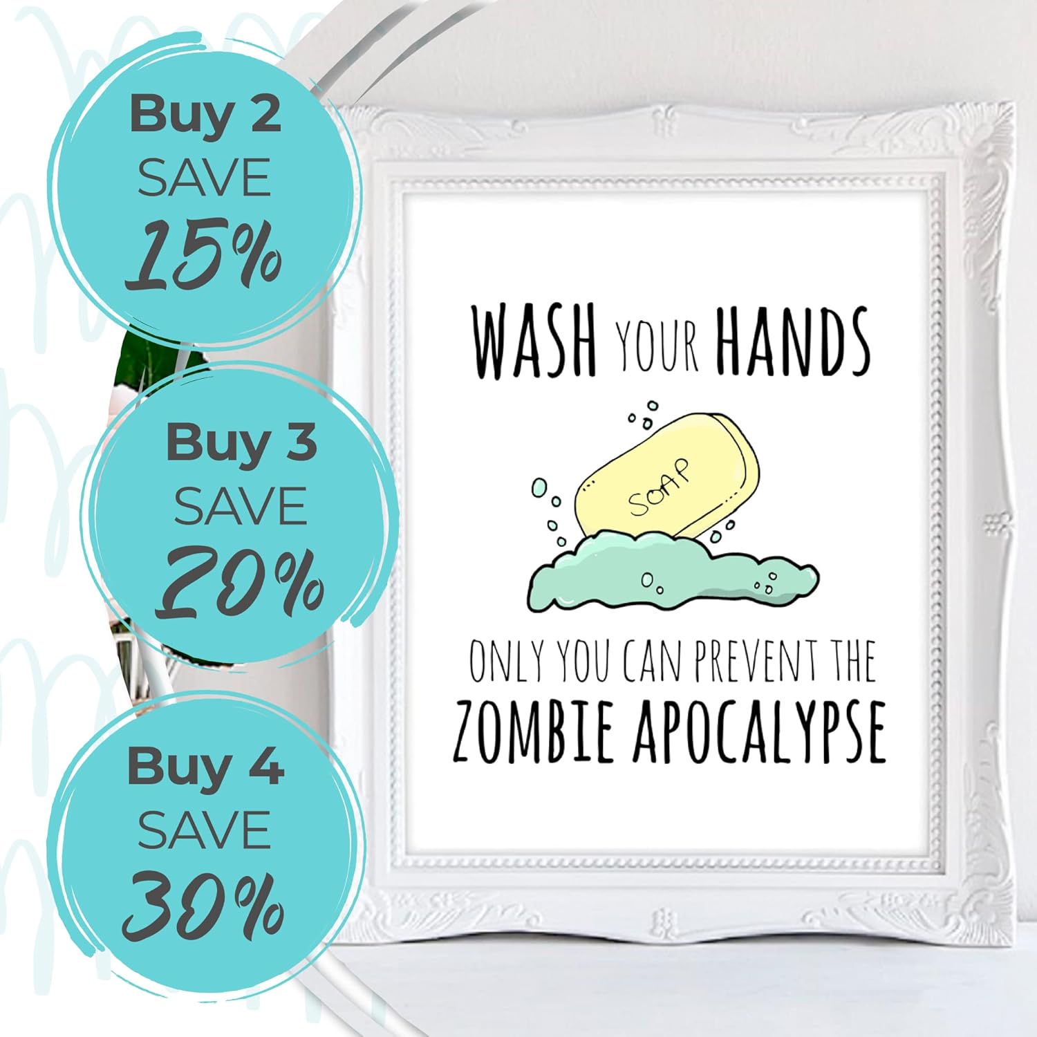 Moonlight Makers Funny Wall Decor With Sayings, You Are The Apple Of My Pie, Funny Wall Art, Room Decor for Bedroom, Bathroom, Kitchen, Office,