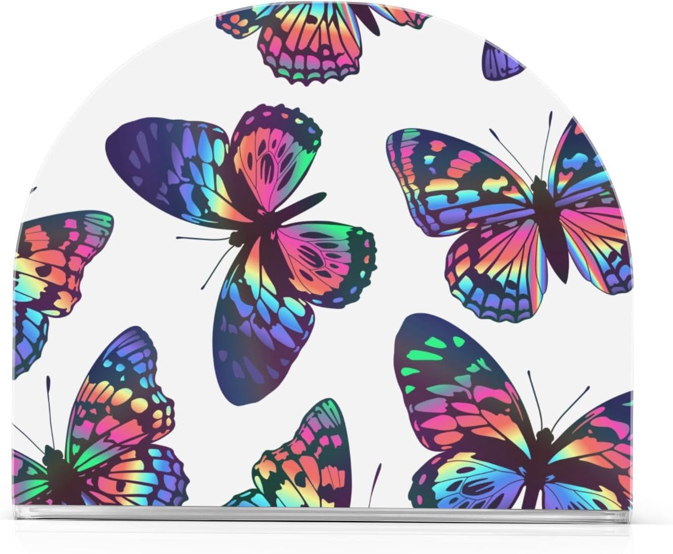 Multicolored Butterflies Napkin Holder Acrylic U-Shaped Napkin Holder Living Room and Dining Table