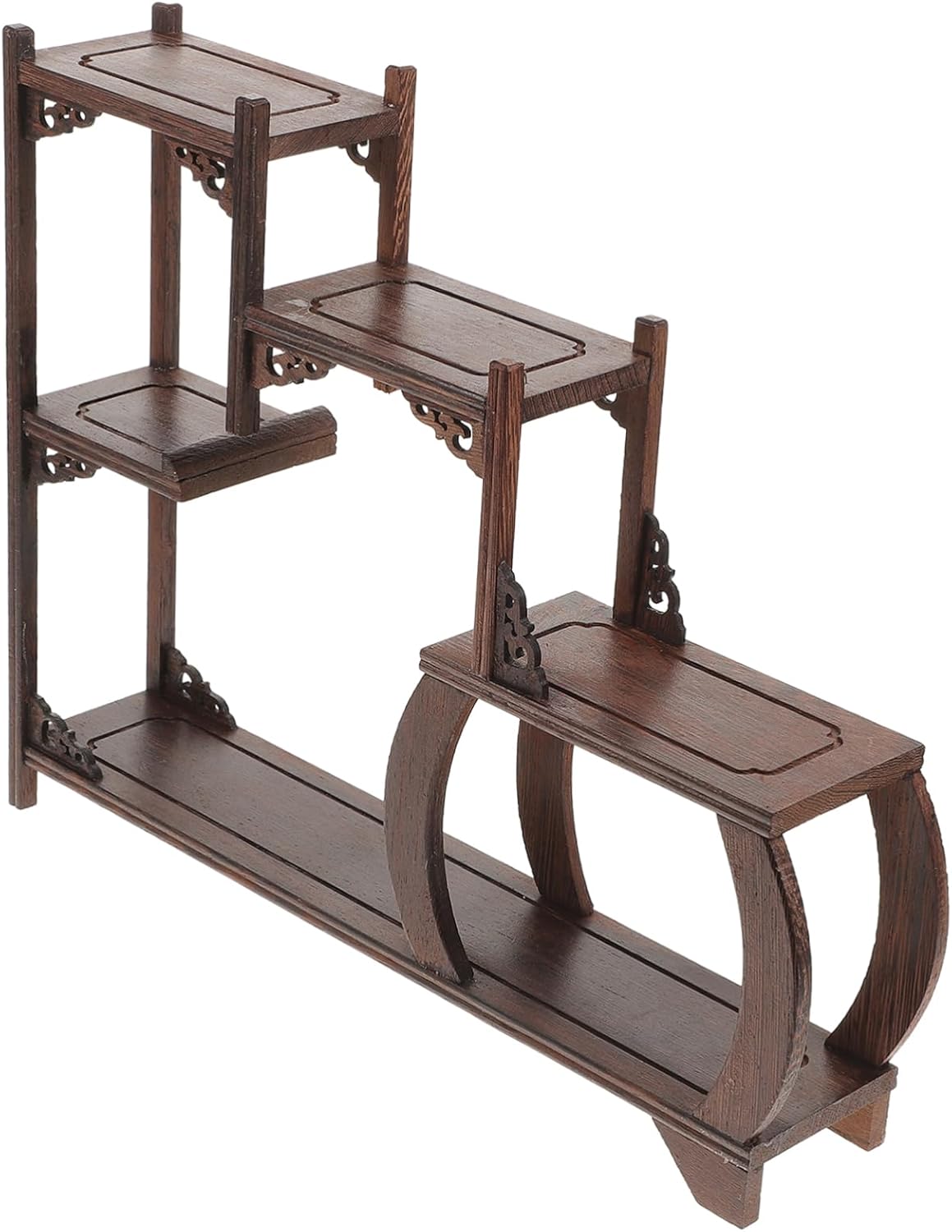 STAHAD Soporte de exhibición de esquina Curio Armarios Art Retro Wall Shelf Corner Display Shelf Armario Estante Estante Estante para Gabinete Curio
