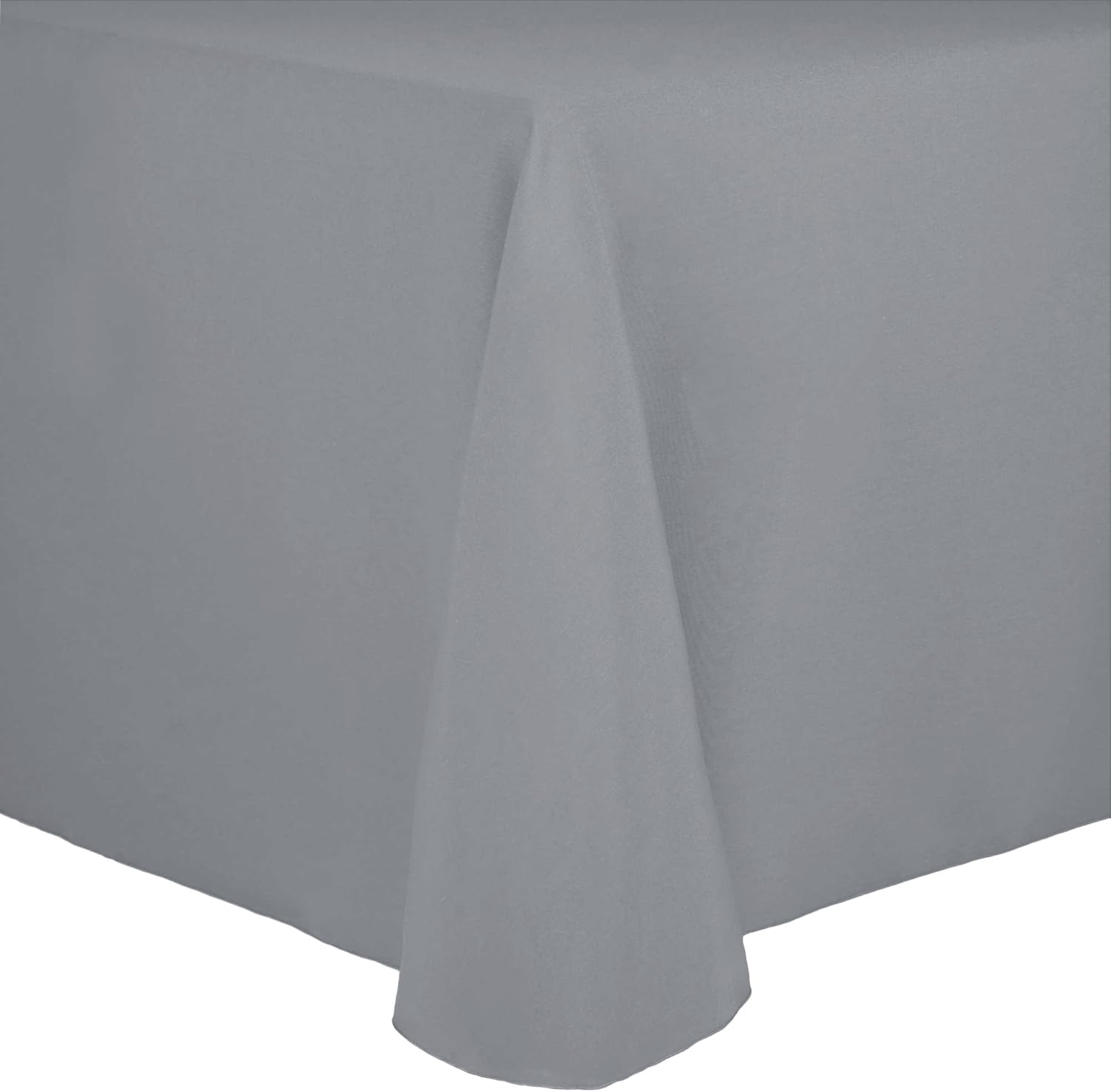 ULTIMATE TEXTILE Cotton-Feel – Mantel de comedor fino ovalado de 70 x 104 pulgadas, color gris