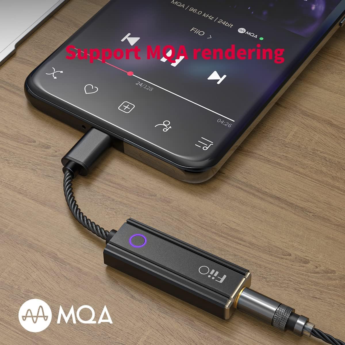 FiiO JadeAudio KA1 Amplificador de auriculares pequeño USB DAC de alta resolución sin pérdida para teléfonos inteligentesPCportátilreproductores