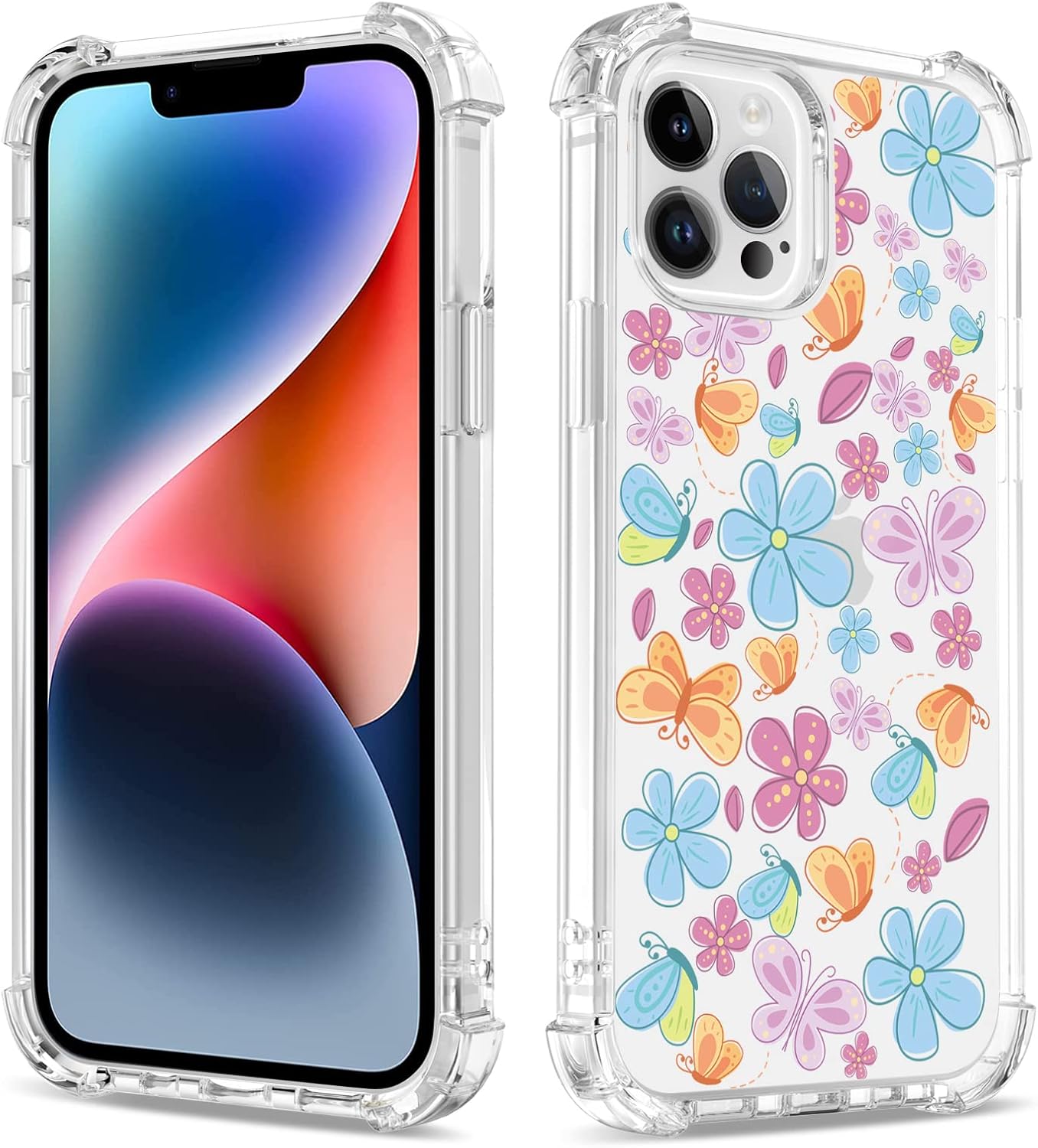Funda para iPhone 13 Pro Max, TPU antiamarilleo, a prueba de golpes, funda de silicona antiarañazos para mujer, protección contra caídas, funda de
