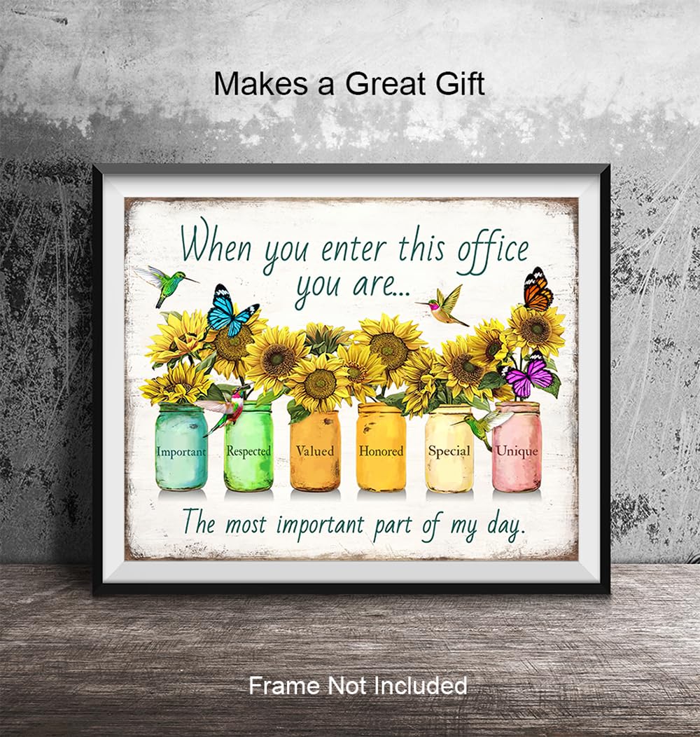 Inspirational Posters For Office 11×14 – Inspirational Quotes Office Wall Decor – positive affirmation Home Office Decor – Teamwork Posters –