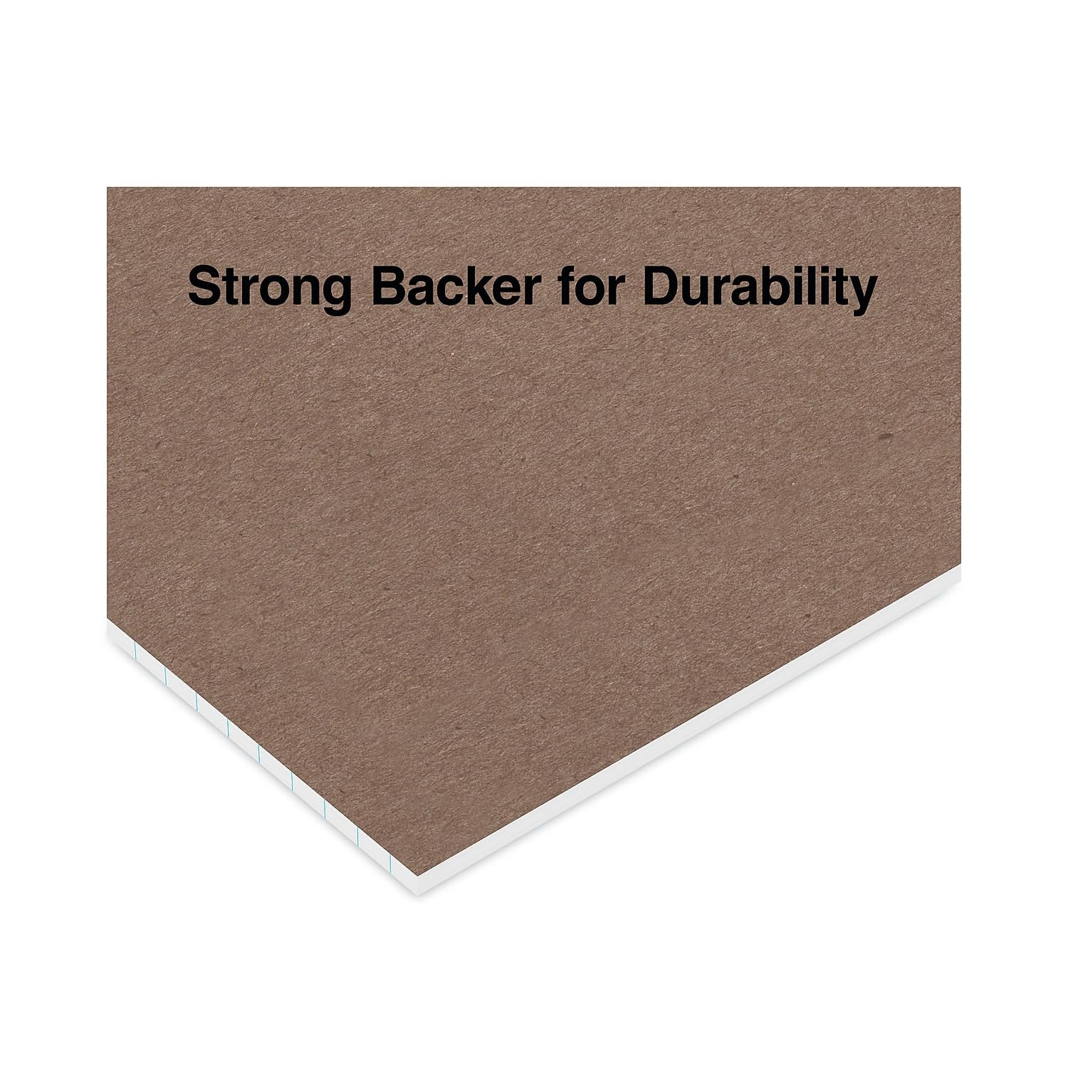 Universal 30630 Bloc de escritura a rayas premium, blanco, 8 12 x 11, legalancho, 50 hojas, 6 blocs (Unv30630)