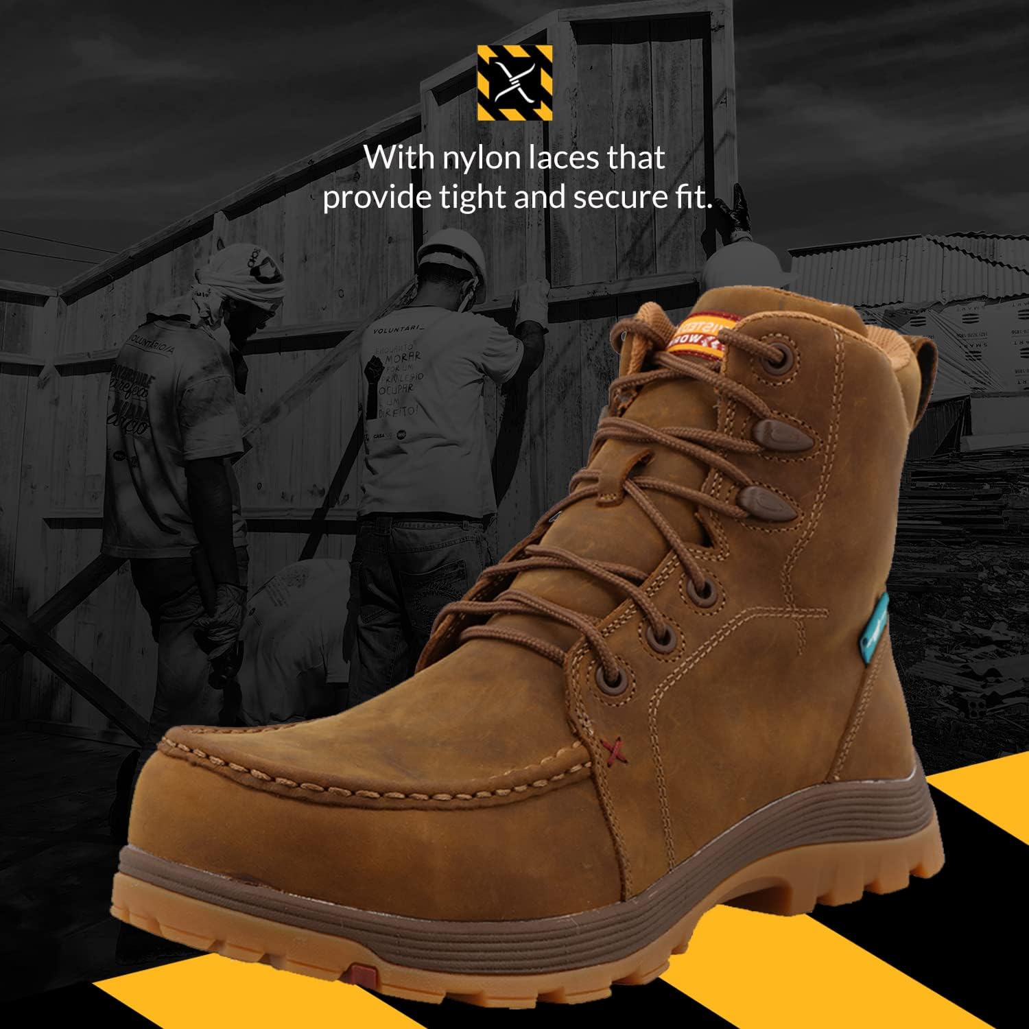 Twisted X Bota de trabajo oblicua con cordones para hombre Nano Composite Toe – Mfswnw1