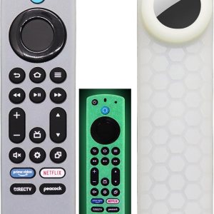 Funda para Toshiba Remote Airtag Glow para Insignia TV NS-RCFNA-21 CT-RC1US-21 CT-95018 Alexa Voice Remote Control con Holde para Adhesivo de Funda para Toshiba Remote Airtag Glow para Insignia TV NS-RCFNA-21 CT-RC1US-21 CT-95018 Alexa Voice Remote Control con Holde para Adhesivo de