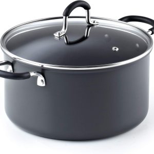 Cook N Home Casserole – Olla de horno holandés con tapa, anodizado duro profesional, antiadherente, 6 cuartos de galón, apta para horno, con asas Cook N Home Casserole – Olla de horno holandés con tapa, anodizado duro profesional, antiadherente, 6 cuartos de galón, apta para horno, con asas