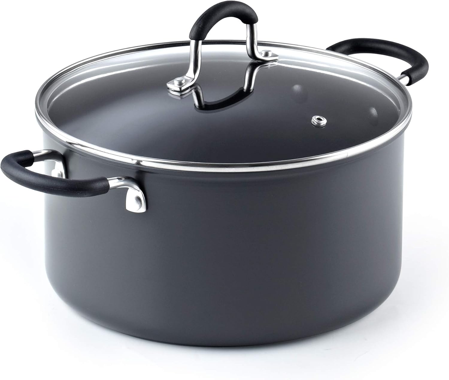 Cook N Home Casserole – Olla de horno holandés con tapa, anodizado duro profesional, antiadherente, 6 cuartos de galón, apta para horno, con asas