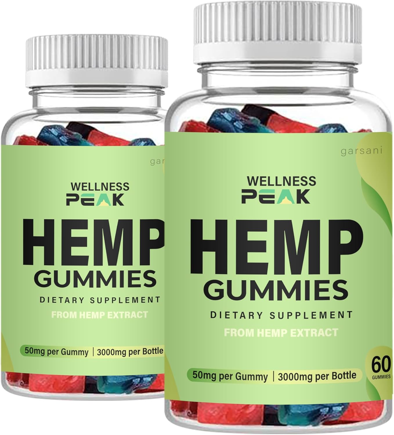 Gomitas Wellness Peak – Gomitas de cáñamo Wellness Peak (paquete de 2, 120 gomitas)