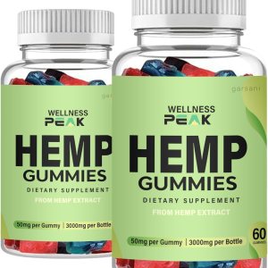 Gomitas Wellness Peak – Gomitas de cáñamo Wellness Peak (paquete de 2, 120 gomitas) Gomitas Wellness Peak – Gomitas de cáñamo Wellness Peak (paquete de 2, 120 gomitas)