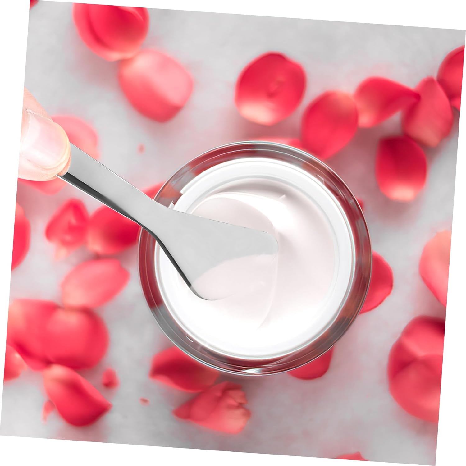 2 unids herramienta de belleza producto cuchara de metal cosmética espátula crema espátula loción espátula pequeña espátula de labios de metal
