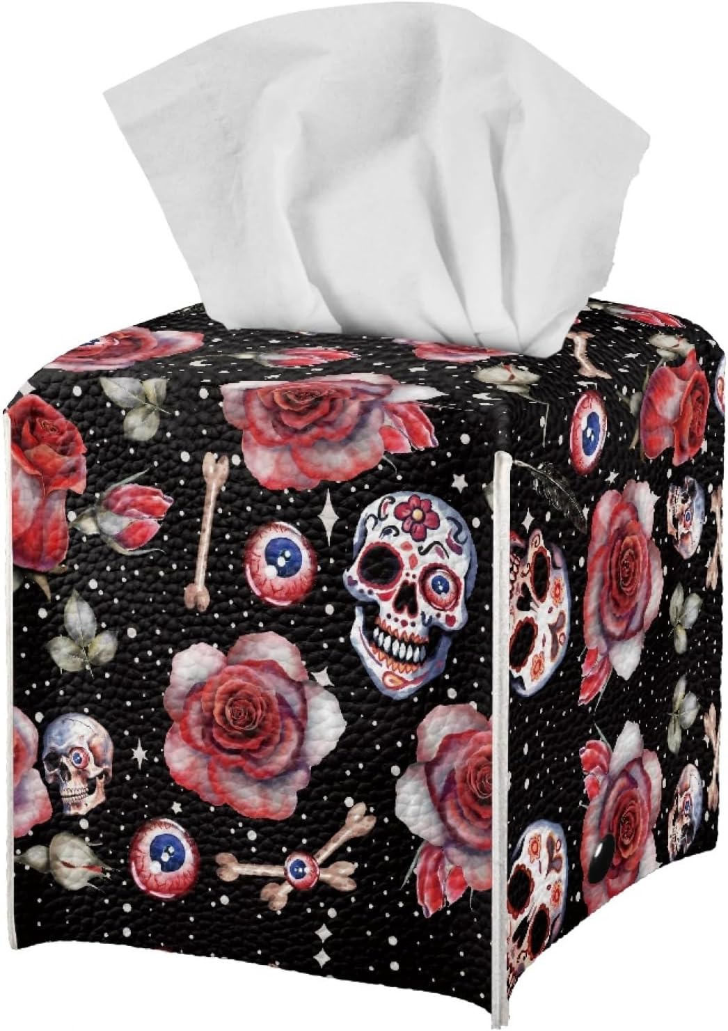 Cubierta cuadrada para caja de pañuelos de Halloween, accesorios de escritorio de oficina, cubierta de pañuelos Kleenex, soporte de pañuelos para