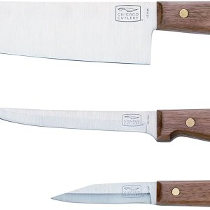 Chicago Cutlery B42 Walnut Tradition – Juego de cuchillos de cocina (3 piezas) Chicago Cutlery B42 Walnut Tradition – Juego de cuchillos de cocina (3 piezas)