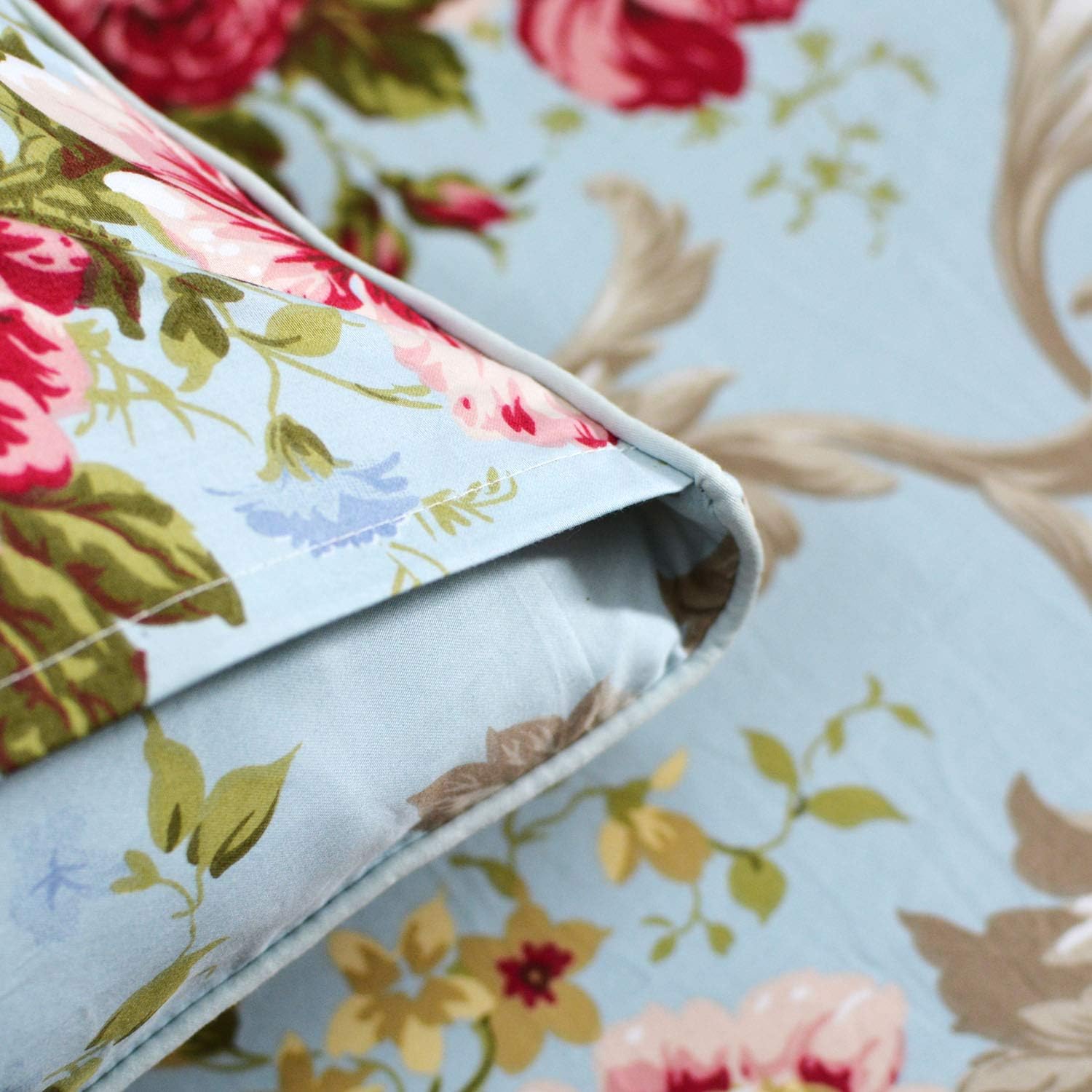 FADFAY – Textiles para el hogar, sabana floral, estilo rústico, sábanas estilo floral hermoso, para cama matrimonial, individual y queen, juego de 4