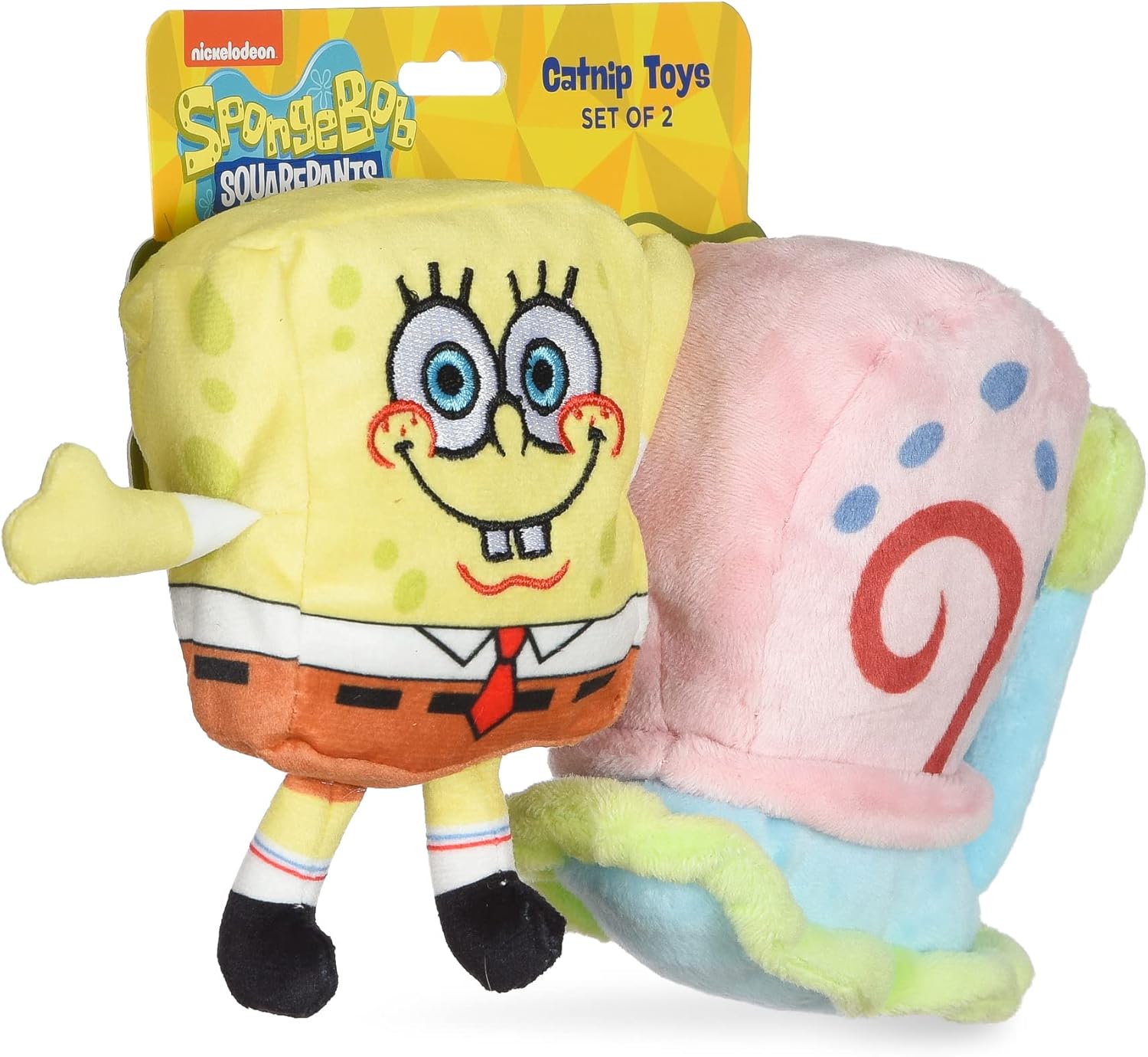Colección de juguetes para gatos, juguetes de peluche de Bob Esponja y Gary con hierba gatera  Productos oficiales de Nickelodeon Bob Esponja para