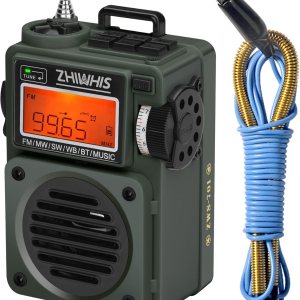 ZHIWHIS Radio de onda corta reproductor de MP3 con radios meteorológicos portátil AM FM altavoz Bluetooth retro con 6 modos de ecualización receptor ZHIWHIS Radio de onda corta reproductor de MP3 con radios meteorológicos portátil AM FM altavoz Bluetooth retro con 6 modos de ecualización receptor