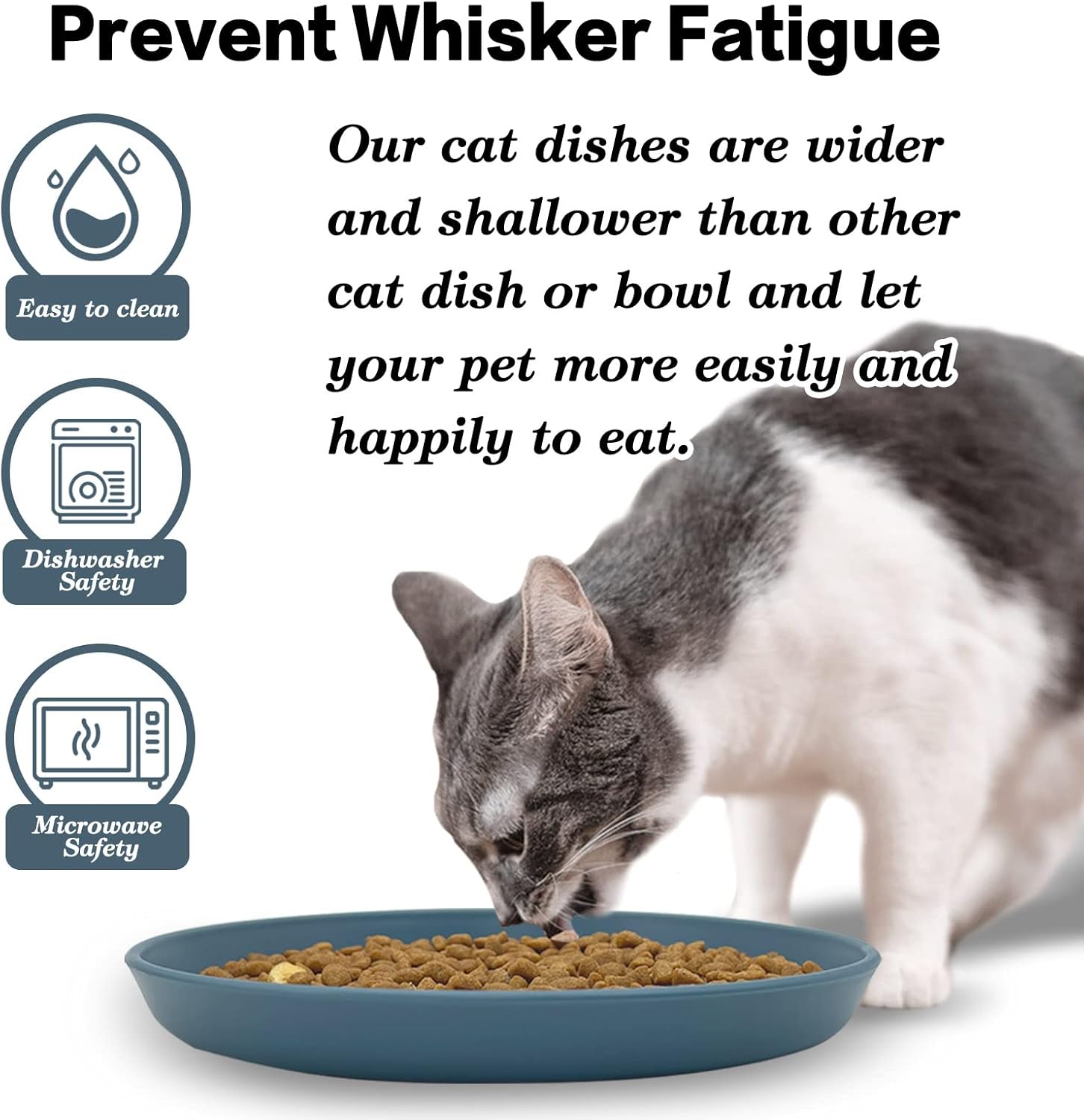 Fhiny 24 cuencos para gatos con bigote para aliviar la fatiga, 6 pulgadas, plato de comida para gatitos, plato de paja de trigo, minimalista, plato