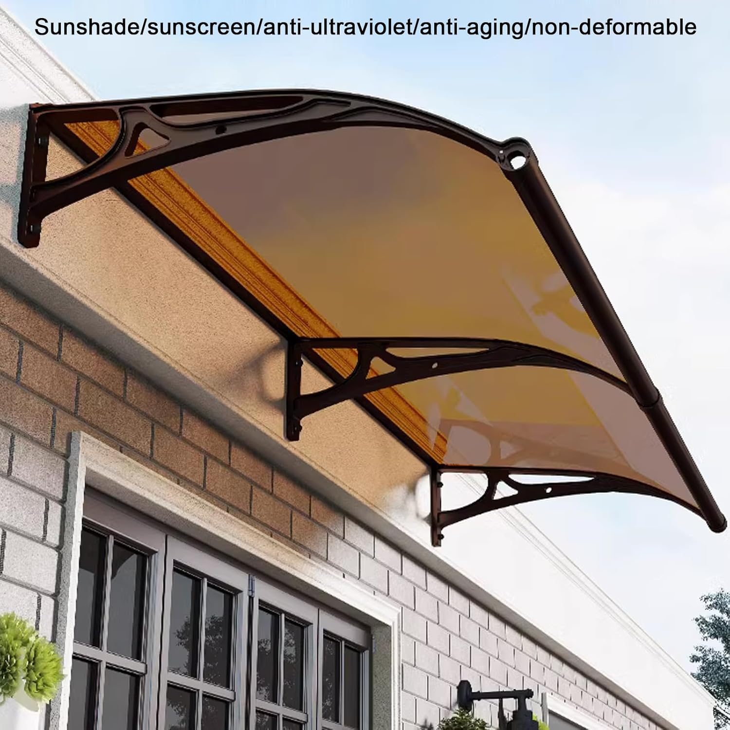 Toldo para puerta delantera, patio, porche, toldo de protección contra la lluvia y la nieve, cubierta de protección contra la lluvia para ventana,