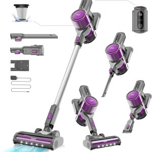 Aspiradora inalámbrica con potente succión, pantalla LED de batería desmontable de largo tiempo de funcionamiento, aspiradora ligera 6 en 1 para el Aspiradora inalámbrica con potente succión, pantalla LED de batería desmontable de largo tiempo de funcionamiento, aspiradora ligera 6 en 1 para el