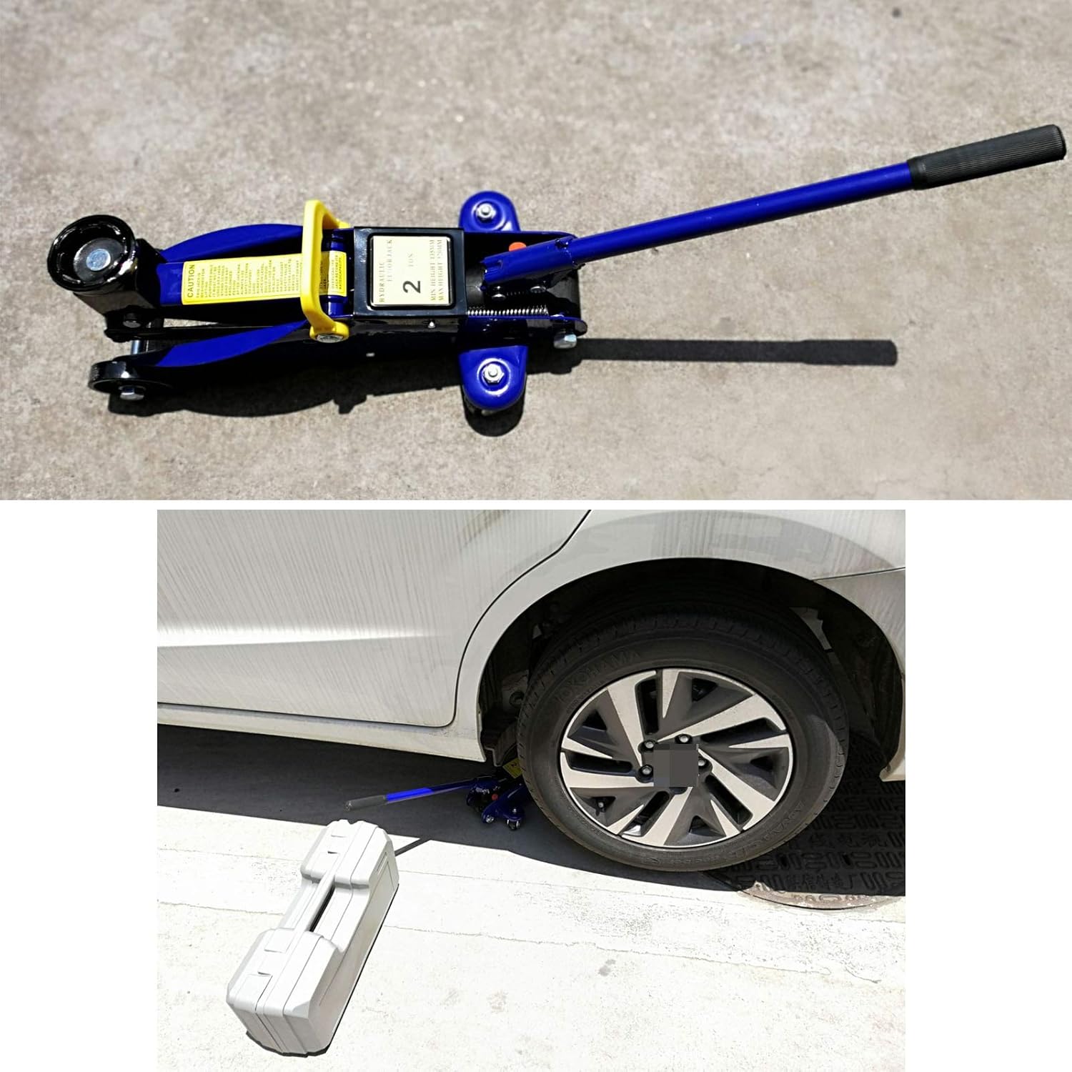 Autofather Gato de carro de 2 toneladas de alta resistencia para coche, camioneta, garaje, taller, gato hidráulico de piso de bajo perfil, elevación