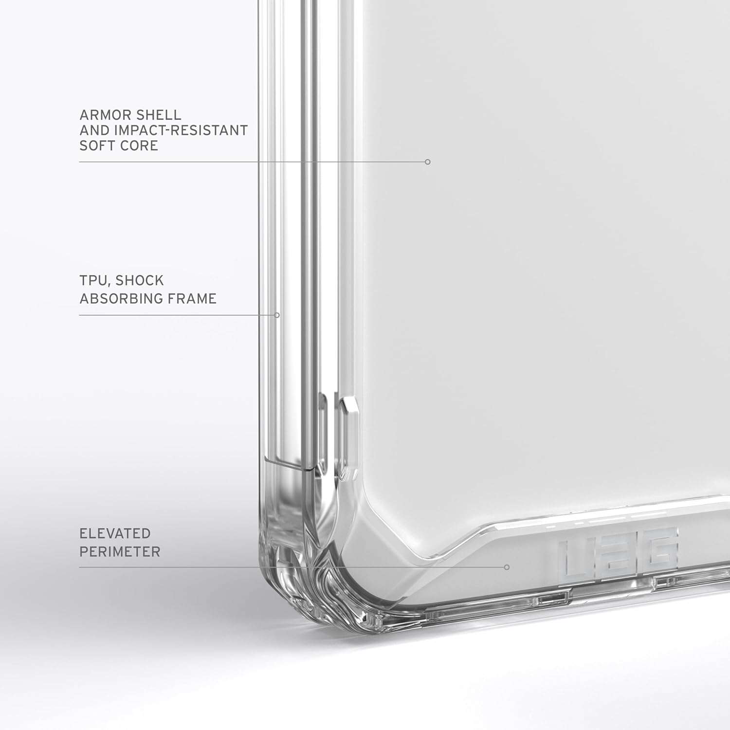 URBAN ARMOR GEAR UAG – Funda compatible con iPhone 15 Pro Max de 6.7 pulgadas, funda protectora resistente a prueba de caídas de hielo transparente