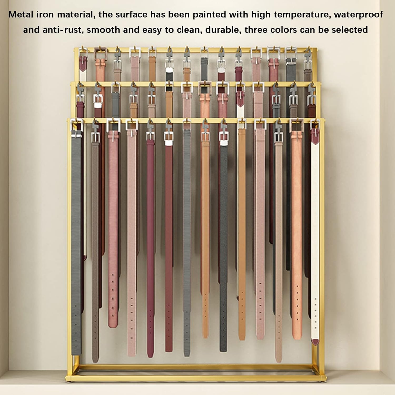 Soporte de exhibición de cinturón para hombre, estantes de corbata, ganchos para colgar, estantes comerciales, soporte de almacenamiento para