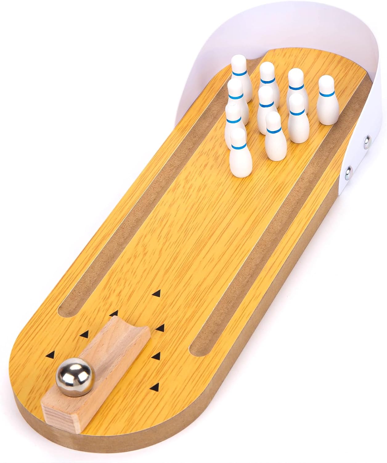 MCPINKY Juego de 18 mini bolos, mini juego de bolos de mesa, juego de bolos de escritorio, juguete pequeño para el hogar, bolera para oficina,