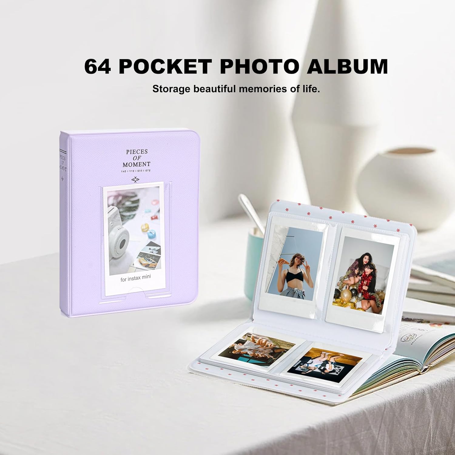 Kit de accesorios 12 en 1 para cámara instantánea Fujifilm Instax Mini 12 con funda para cámara, álbum de fotos y marcos, calcomanía de bricolaje,