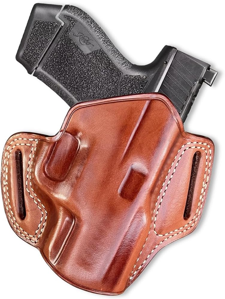 Premium The Ultimate – Funda de piel para panqueques OWB, parte superior abierta, se adapta a Kimber R7 Mako Subcompact de 0.354 in 3.37 pulgadas,