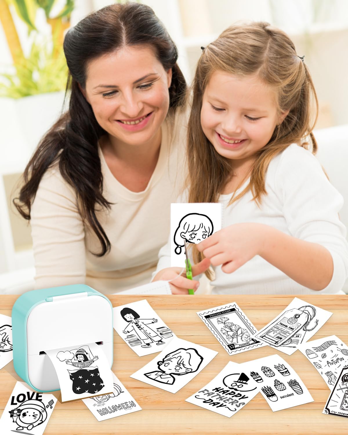 T02 Mini papel térmico para impresora adhesiva, papel blanco no pegajoso M02L, compatible con Memoking, Memoqueen, impresora de bolsillo Phomemo
