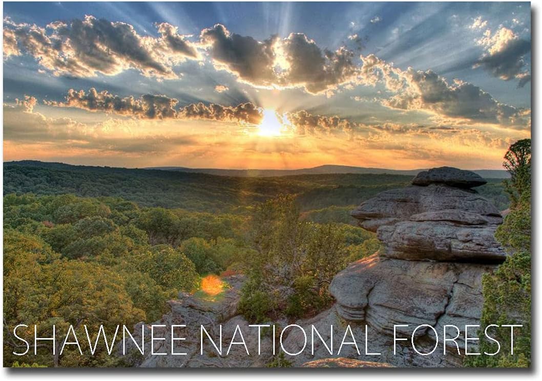 Garden of The Gods Shawnee National Forest, Illinois Sunset – Imán para nevera, tamaño 2.5 x 3.5 pulgadas