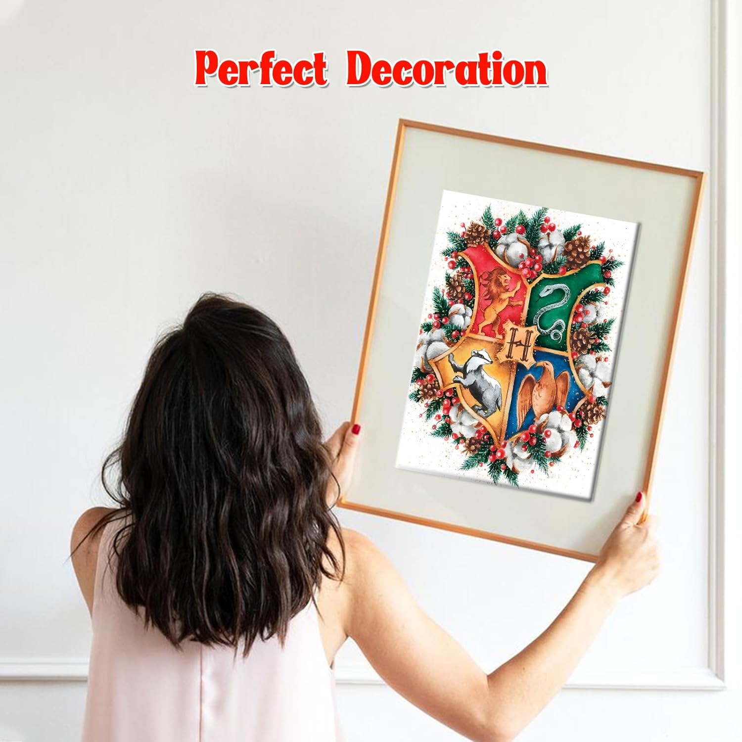 NAIMOER Kits de arte de diamantes de Navidad para adultos, taladro completo 5D, arte de diamantes de vacaciones, arte mágico perfecto para