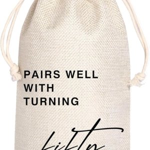 Bolsa de vino de cumpleaños número 50  Regalo de 50 años  Regalo de 50 años  Combina bien con bolsa de cumpleaños  Regalo de cumpleaños para él y Bolsa de vino de cumpleaños número 50  Regalo de 50 años  Regalo de 50 años  Combina bien con bolsa de cumpleaños  Regalo de cumpleaños para él y