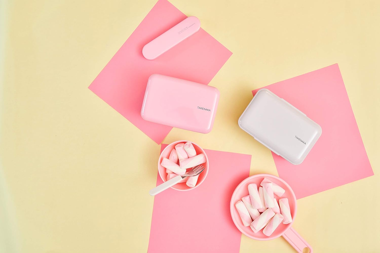 TAKENAKA Lonchera Bento, lonchera ecológica fabricada en Japón, libre de BPA y caña, 100% reciclaje de botellas de plástico, apta para microondas y