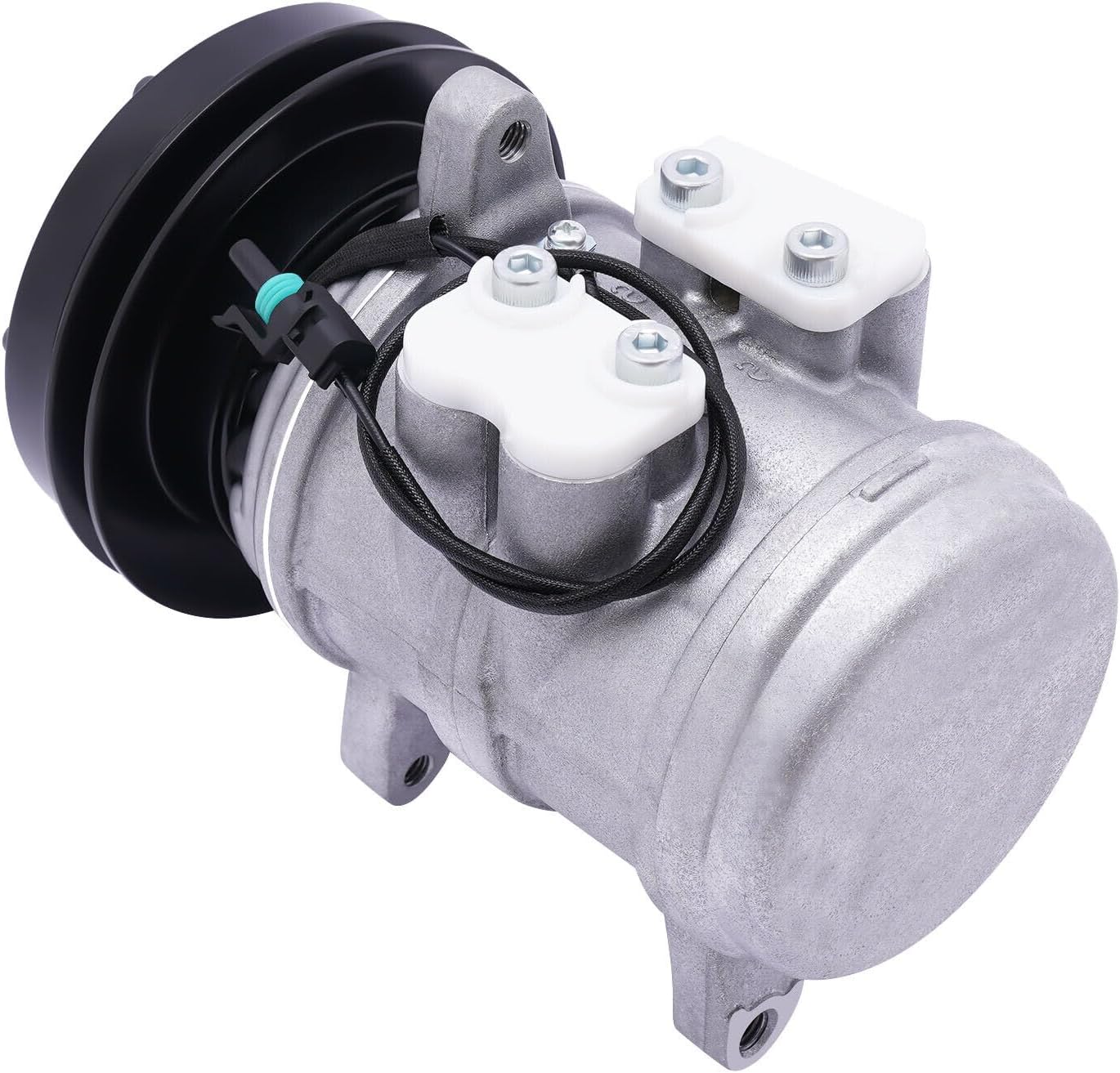 Compresor de CA TBVECHI AC Compresor apto para John Deere Tractor Loader NEW 6E171 Compresor de aire acondicionado RE10972, RE12513, RE12514