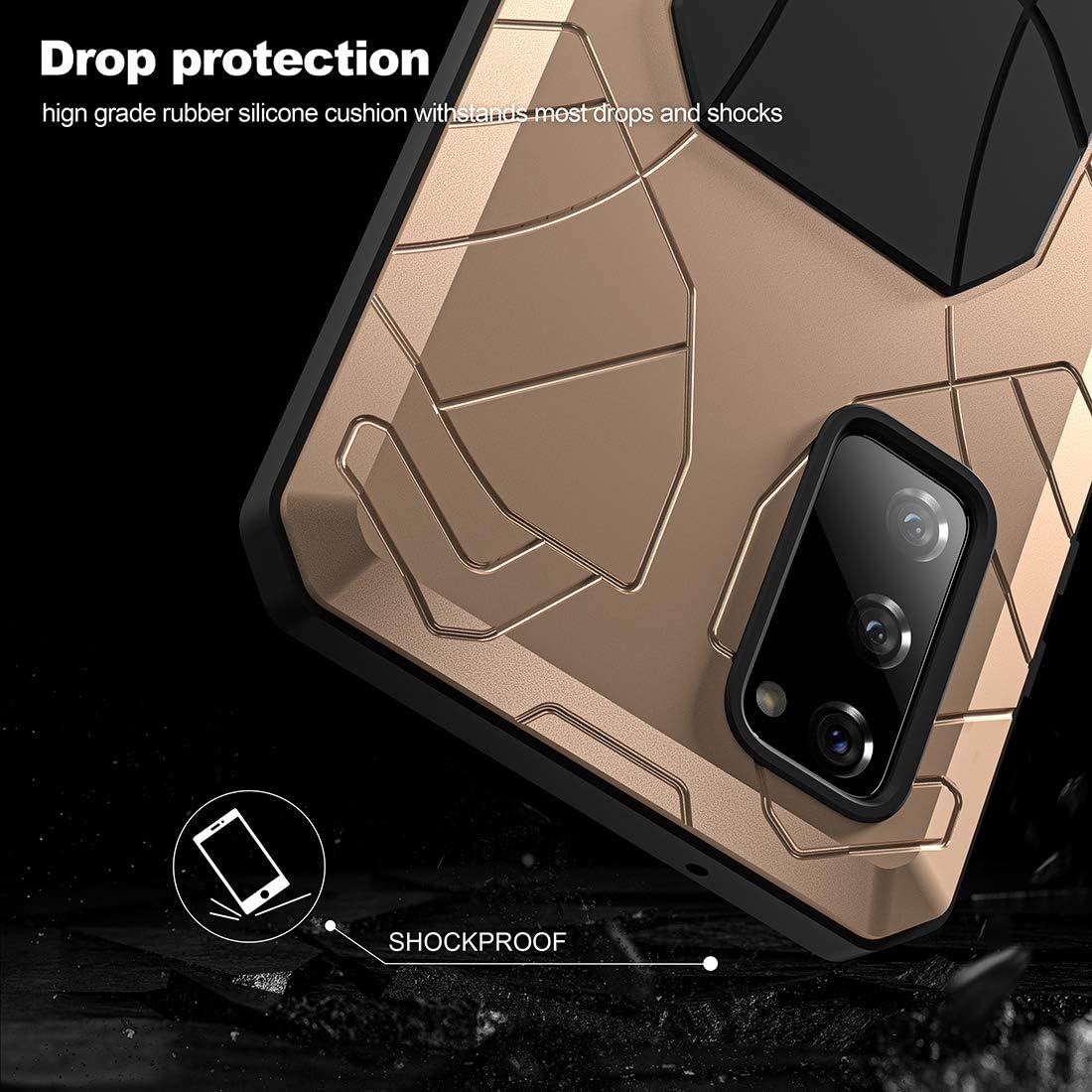 Carcasa Feitenn de metal para Samsung S20 FE 5G, carcasa robusta para Galaxy S20 FE 5G, funda rígida tipo escudo militar con antigolpes, a prueba de