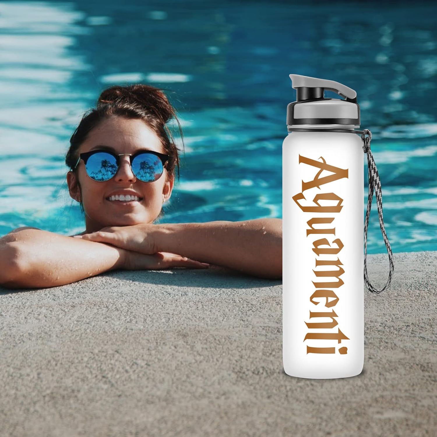 LEADO Botella de agua motivacional de 1 litro  32 onzas con marcador de tiempo – con la leyenda Aguamenti, Mercadería de Harry Potter  Divertido