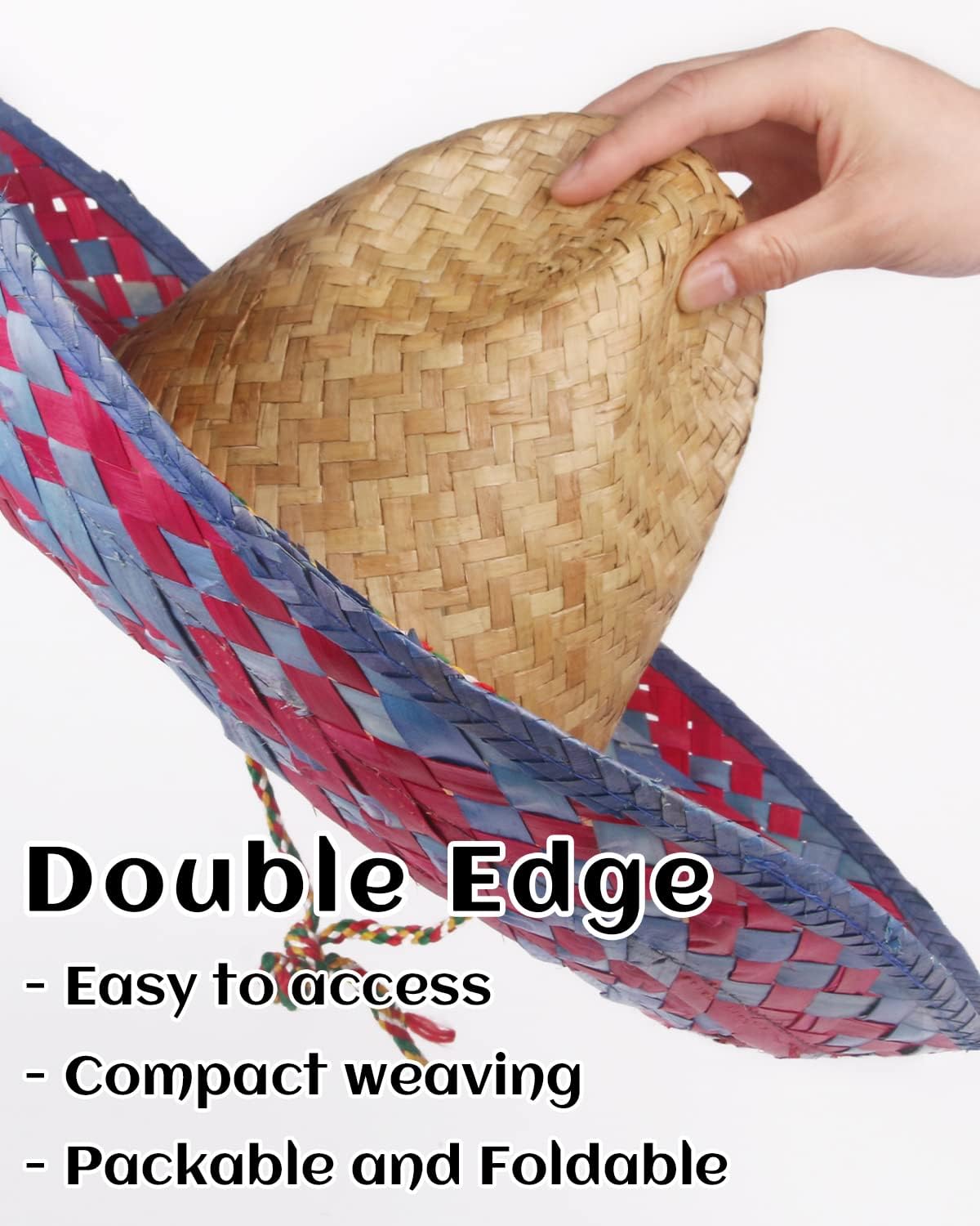 DUNCHATY Sombrero mexicano para adultos, sombrero de paja para fiesta de cinco de mayo, decoración de fiesta temática mexicana