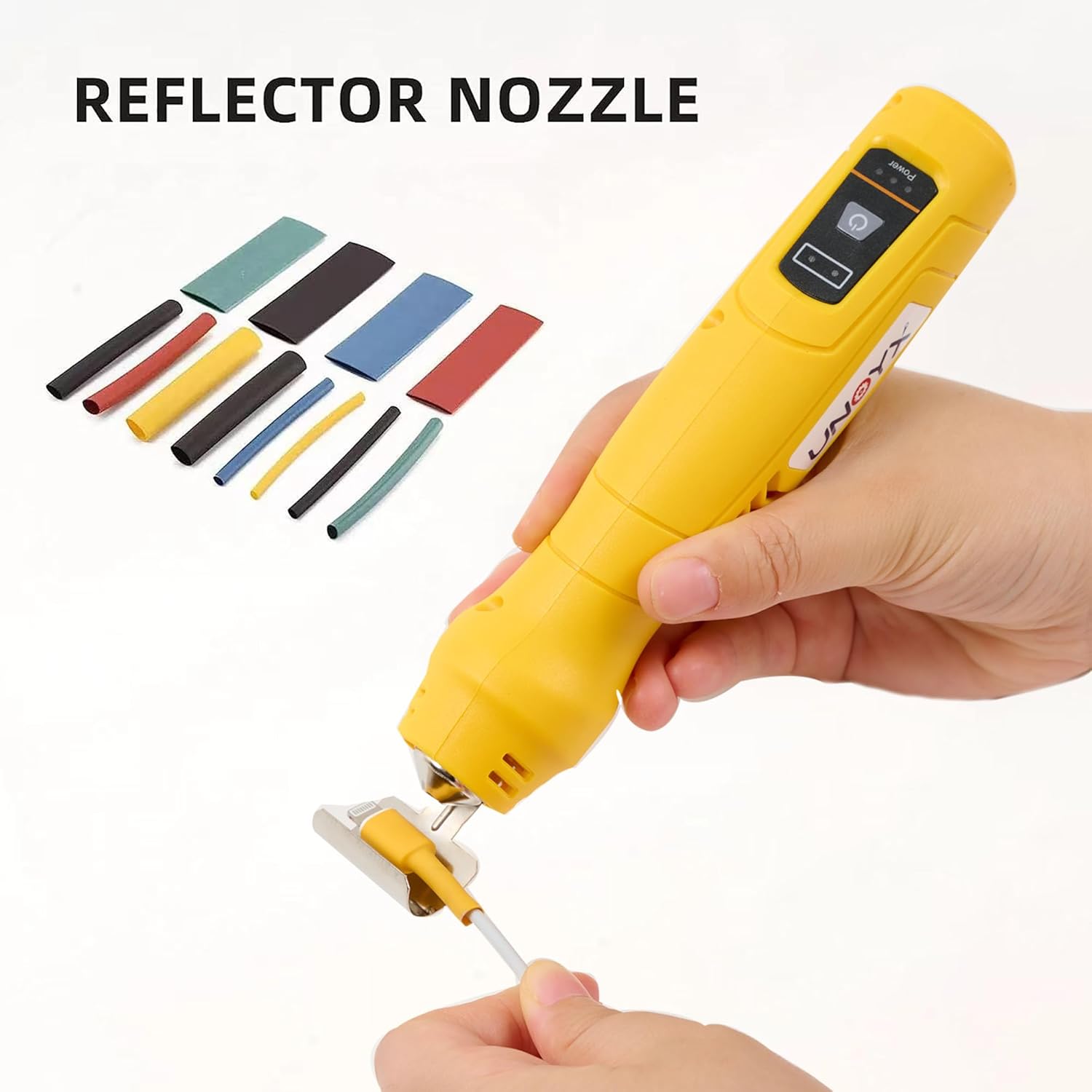 Pistola de calor inalámbrica para manualidades, calentamiento rápido de 600 F, mini pistola de aire caliente recargable para envoltura retráctil,