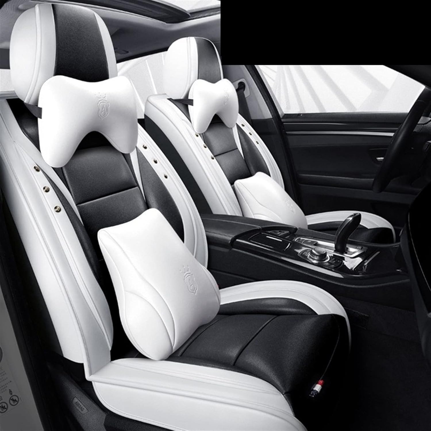 ZEntoy Juego completo de fundas de asiento de automóvil compatibles con Nissan Dualis Juke Kicks Leaf Livina Murano Navara D22 Np300 Qashqai J10 J11