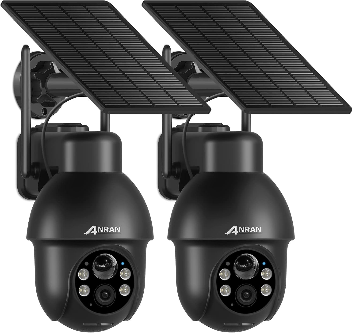 ANRAN Cámaras de seguridad inalámbricas para exteriores, cámara WiFi de seguridad solar de 2 K con PTZ de 360, visión nocturna, IP65 impermeable,