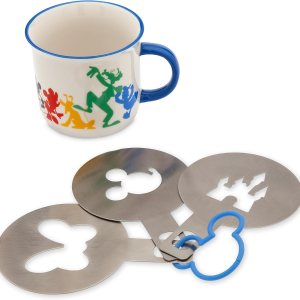 Disney Juego de tazas y plantillas de café de Mickey Mouse y sus amigos Disney Juego de tazas y plantillas de café de Mickey Mouse y sus amigos