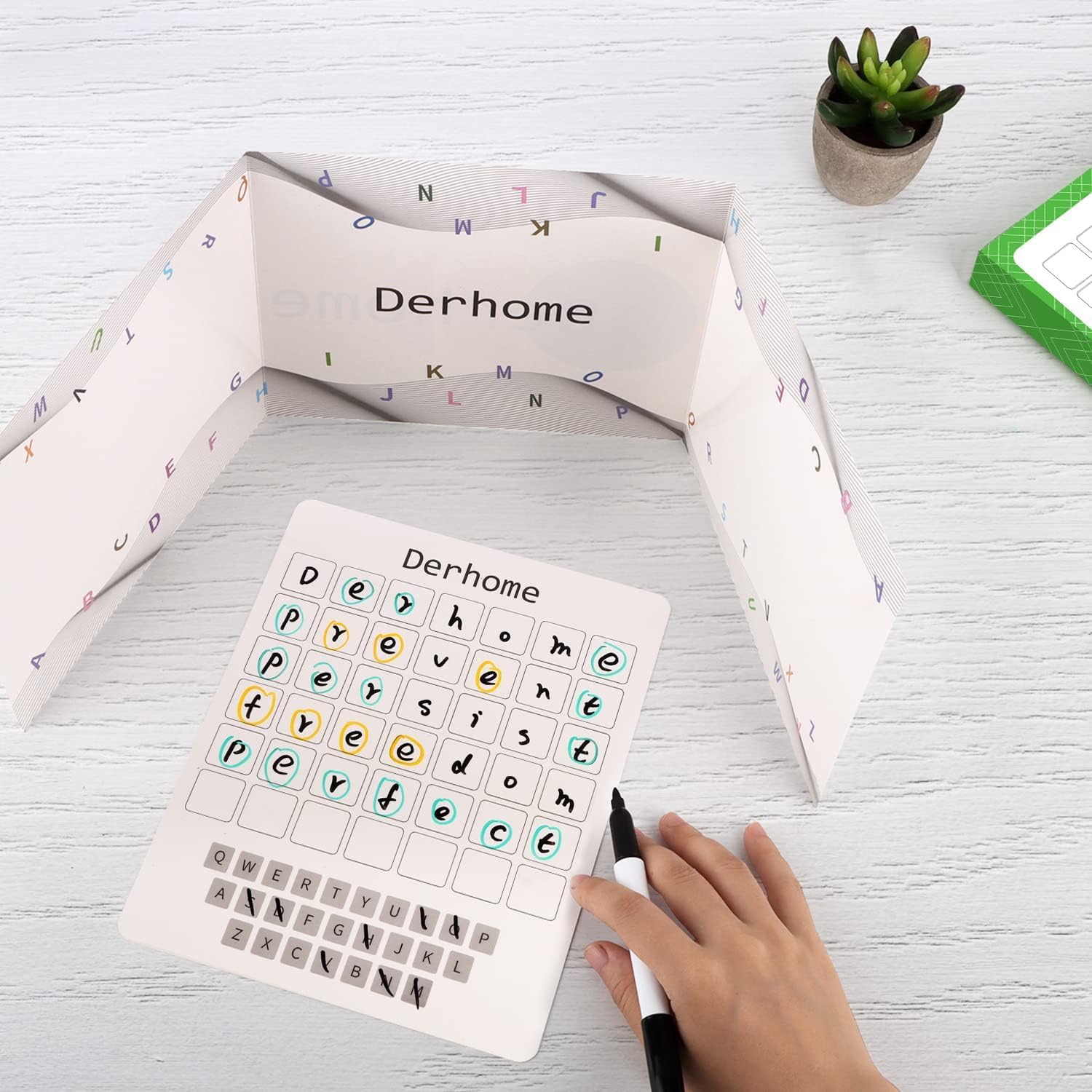 Juego de mesa de palabras para 2 a 5 jugadores, juego de fiesta de palabras, compatible con palabras de 5 a 7 letras, adecuado para mayores de 14