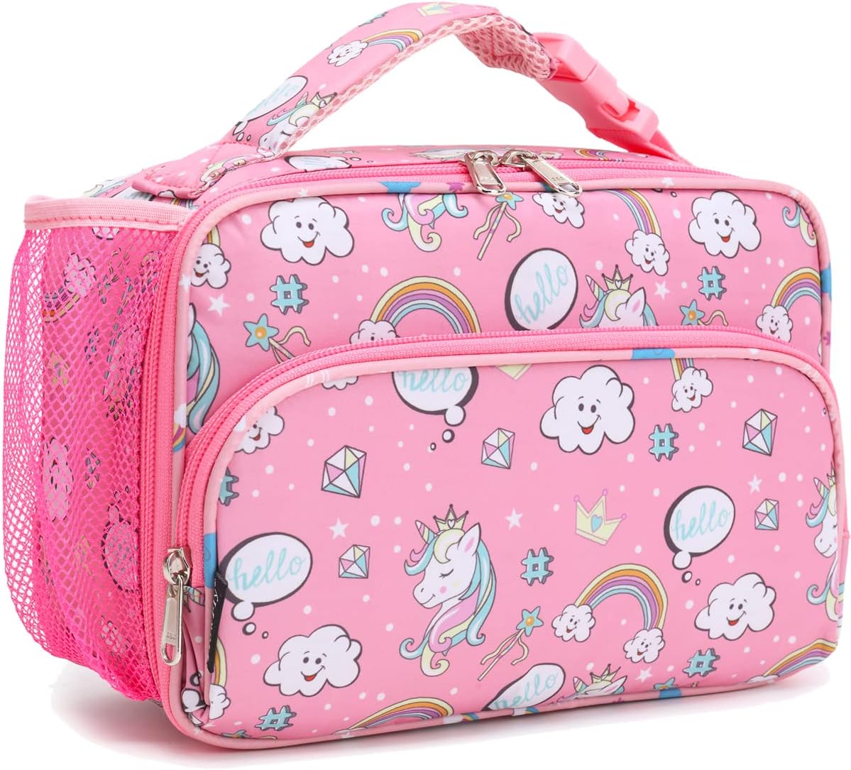 Caja de almuerzo para niños, bolsa suave aislada, mini enfriador de vuelta a la escuela, kit de bolsa térmica para niñas, niños, mariposa