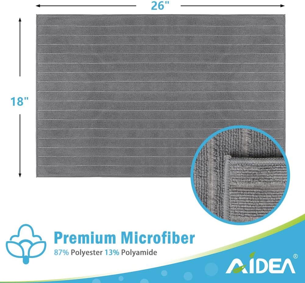 AIDEA Paquete de 8 toallas de cocina, 18 x 26 pulgadas, toallas de secado súper absorbentes para platos, toallas de cocina de microfibra multiusos