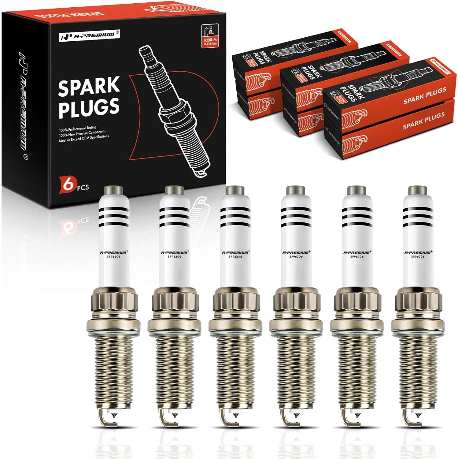 A-Premium Iridium Platinum Bujías compatibles con BMW X5, 540i xDrive, X3, 740i xDrive G11, 745Le xDrive G11, X6, X7, X4, Z4, 840i xDrive Gran Coupe