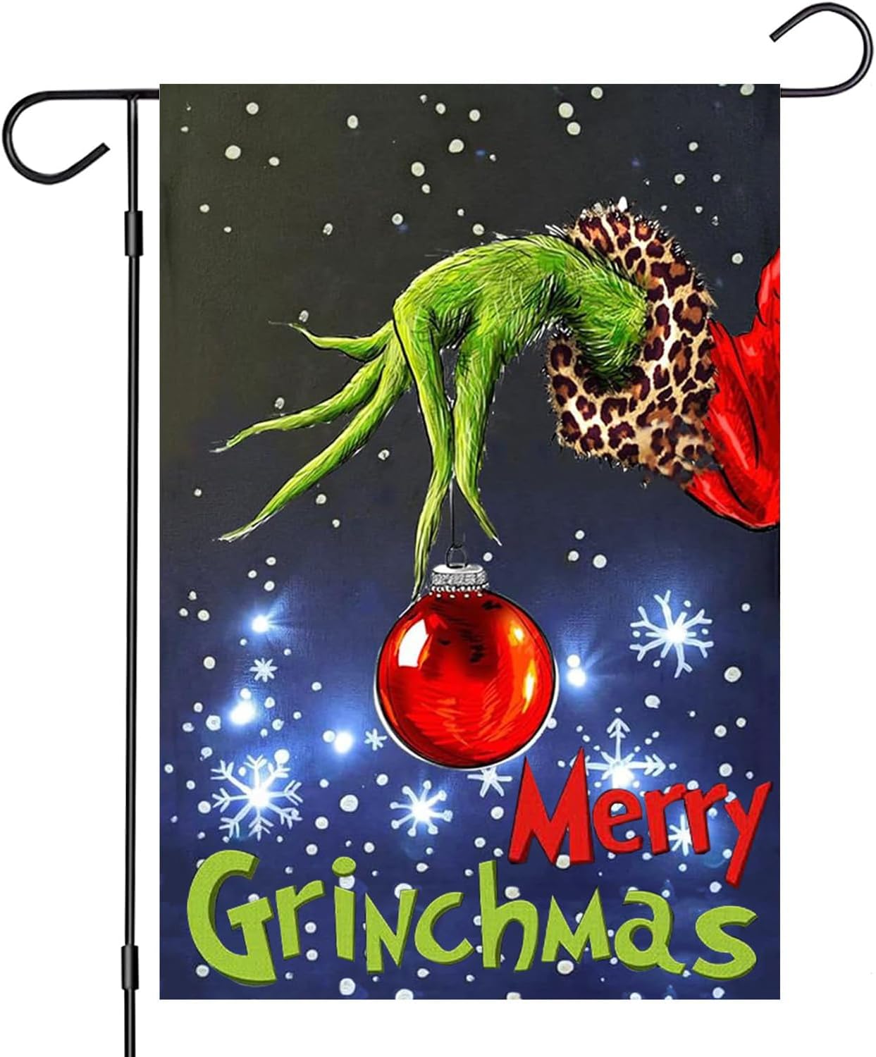 Bandera de jardín de Navidad de 12 x 18 pulgadas, doble cara, con temática de Navidad, pequeña de arpillera, banderas de jardín de invierno para